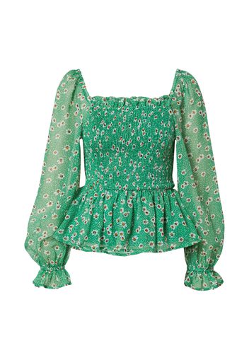 In The Style Camicia da donna 'JOSSA'  verde / bianco / arancione / nero