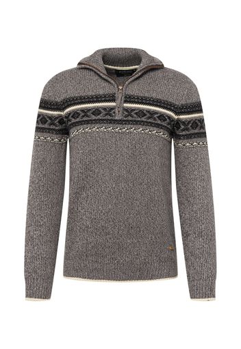 INDICODE JEANS Pullover 'Noss'  grigio sfumato / nero / bianco