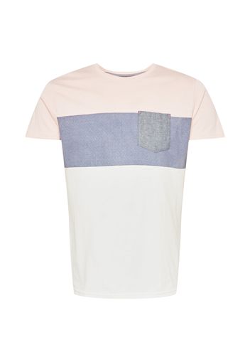 INDICODE JEANS Maglietta 'Clemens'  crema / blu / grigio sfumato / rosa