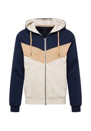 INDICODE JEANS Giacca di felpa 'Luigi'  beige / sabbia / navy