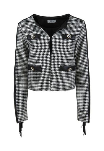 Influencer Giacca di mezza stagione ' Houndstooth '  nero / bianco