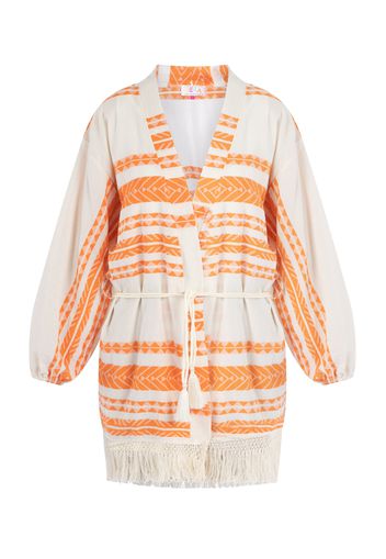 IZIA Kimono  arancione / bianco naturale