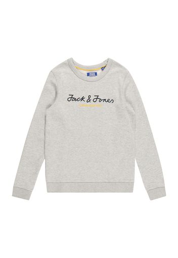 Jack & Jones Junior Felpa  grigio / blu scuro / giallo