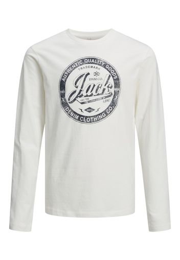 Jack & Jones Junior Maglietta  bianco / grigio basalto