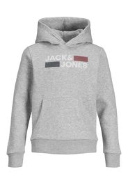 Jack & Jones Junior Felpa  grigio sfumato / bianco / nero