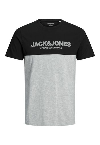 Jack & Jones Plus Maglietta  nero / grigio sfumato