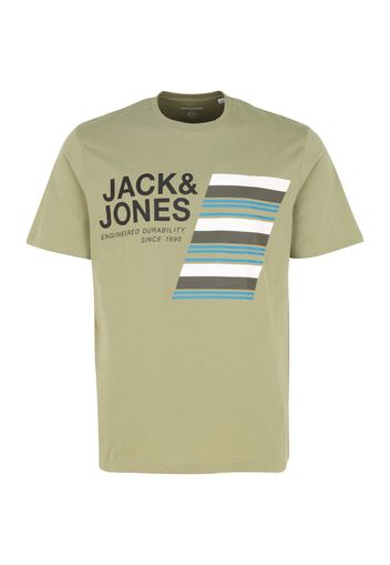 Jack & Jones Plus Maglietta 'RACK'  cachi / nero / bianco / blu / grigio scuro