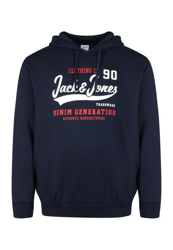 Jack & Jones Plus Felpa  navy / bianco / rosso