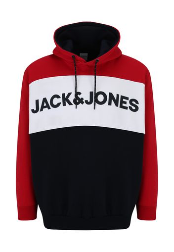 Jack & Jones Plus Felpa  rosso / blu / bianco