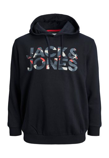 Jack & Jones Plus Felpa  blu colomba / grigio chiaro / granatina / nero