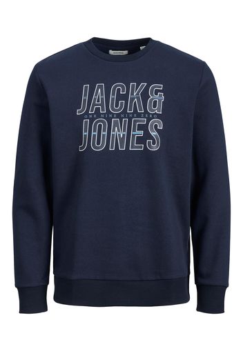 Jack & Jones Plus Felpa 'XILO'  marino / navy / bianco
