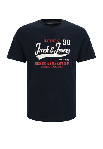 Jack & Jones Plus Maglietta  navy / rosso / bianco