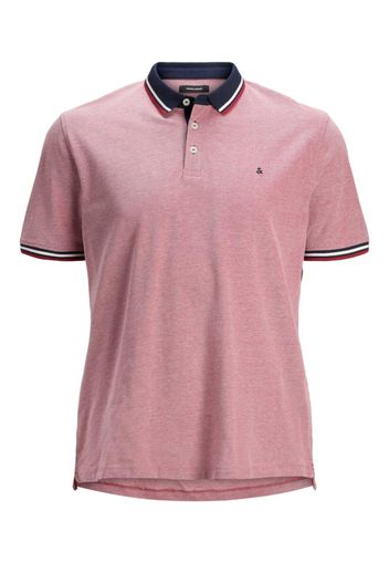 Jack & Jones Plus Maglietta 'Paulos'  navy / rosso / rosso sfumato / bianco