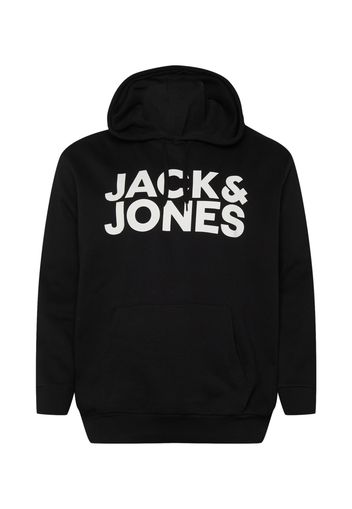 Jack & Jones Plus Felpa 'JJECORP'  nero / bianco