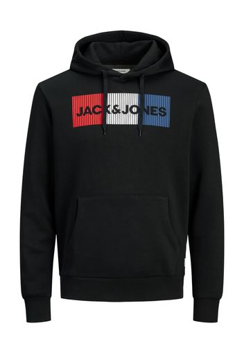 Jack & Jones Plus Felpa 'Ecorp'  blu / rosso / nero / bianco