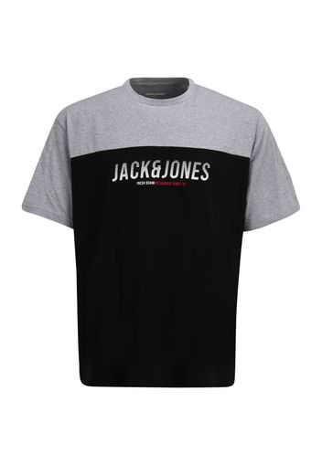 Jack & Jones Plus Maglietta  grigio / nero / bianco