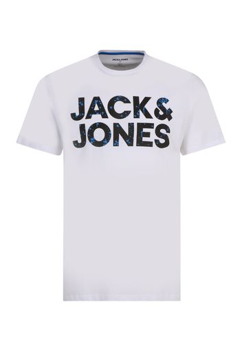 Jack & Jones Plus Maglietta 'NEON'  blu / nero / bianco