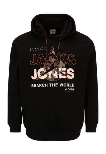 Jack & Jones Plus Felpa 'HUNT'  greige / arancione / nero / bianco