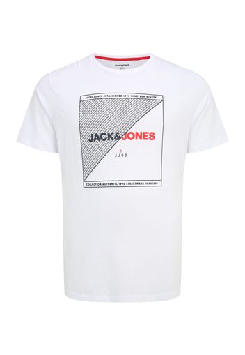 Jack & Jones Plus Maglietta 'RALF'  rosso / nero / bianco