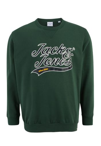 Jack & Jones Plus Felpa 'BECKS'  giallo scuro / verde scuro / nero / bianco