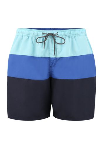 Jack & Jones Plus Pantaloncini da bagno 'BALI'  navy / blu cielo / menta