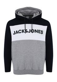 Jack & Jones Plus Felpa  navy / grigio / bianco
