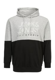 Jack & Jones Plus Felpa 'MARCO'  grigio sfumato / nero / bianco