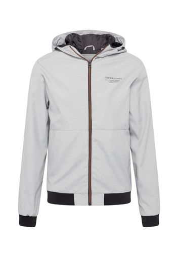 JACK & JONES Giacca di mezza stagione 'Eseam'  grigio sfumato / nero / arancione scuro