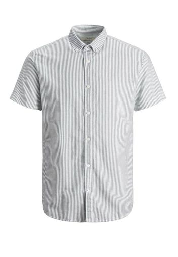 JACK & JONES Camicia  verde chiaro / bianco