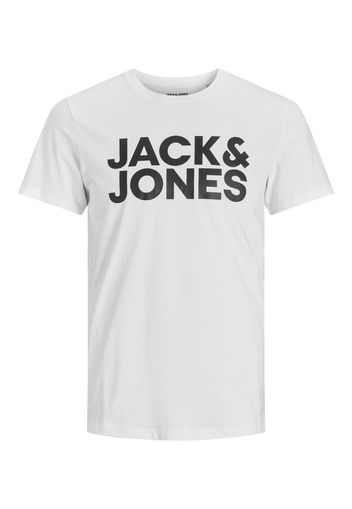 JACK & JONES Maglietta  bianco / nero