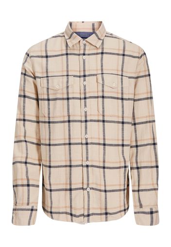 JACK & JONES Giacca di mezza stagione  beige / nero / cognac