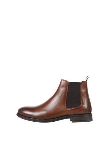 JACK & JONES Boots chelsea 'Wargo'  cognac / nero