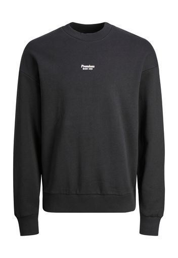 JACK & JONES Felpa 'KAM'  nero / bianco