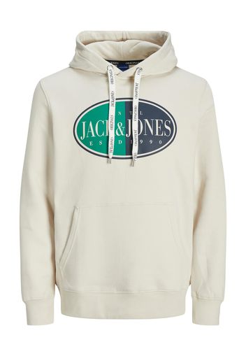 JACK & JONES Felpa 'INTERNATIONAL'  greige / blu scuro / verde / bianco