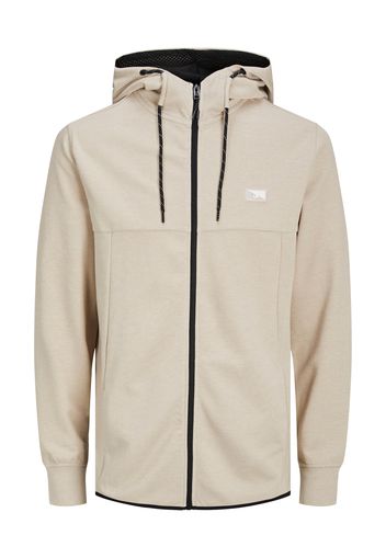 JACK & JONES Giacca di felpa 'Air'  beige / nero