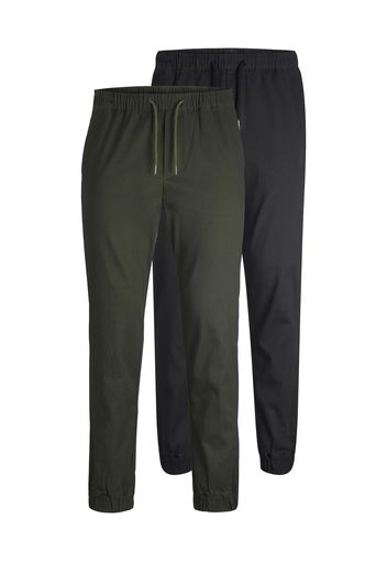 JACK & JONES Pantaloni 'GORDON DAVE'  nero / verde scuro