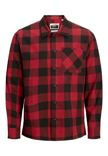 JACK & JONES Camicia  rosso / bordeaux / nero / bianco