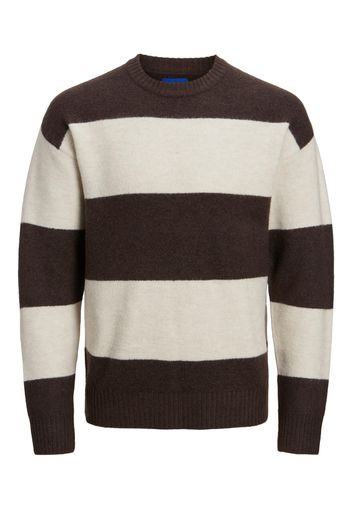 JACK & JONES Pullover 'OLLIE'  crema / marrone scuro