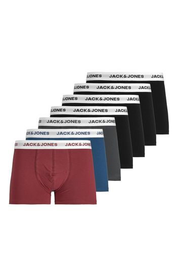 JACK & JONES Boxer 'BRIKKI'  blu / grigio / rosso scuro / nero