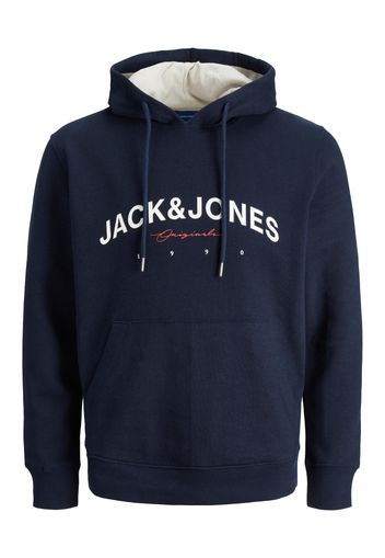 JACK & JONES Felpa 'Friday'  navy / rosso chiaro / bianco