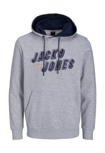 JACK & JONES Felpa 'Friday'  blu / navy / grigio sfumato / arancione