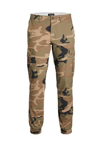 JACK & JONES Pantaloni cargo 'Marco'  marrone / cachi / nero