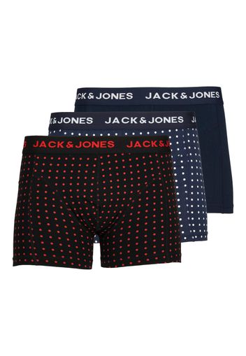 JACK & JONES Boxer  navy / rosso fuoco / nero / bianco