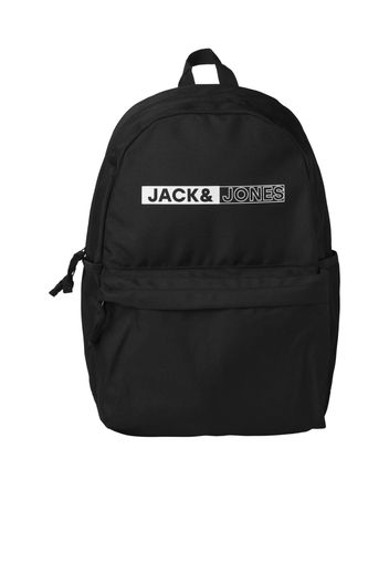 JACK & JONES Zaino  nero / bianco