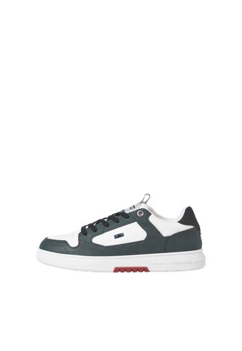 JACK & JONES Sneaker bassa 'HEATH'  verde scuro / nero / bianco