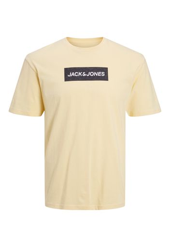 JACK & JONES Maglietta  giallo chiaro / nero / bianco