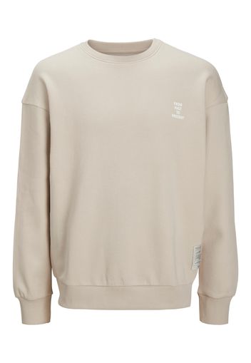 JACK & JONES Felpa  beige / bianco