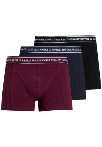 JACK & JONES Boxer  navy / rosso ciliegia / nero / bianco