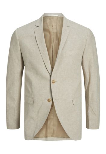 JACK & JONES Giacca da completo 'Riviera'  beige / bianco