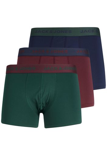 JACK & JONES Boxer  blu scuro / verde / rosso